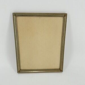 Vintage Ornate Embossed Metal 8x10 Picture Frame Gold Tone Wall Hanging